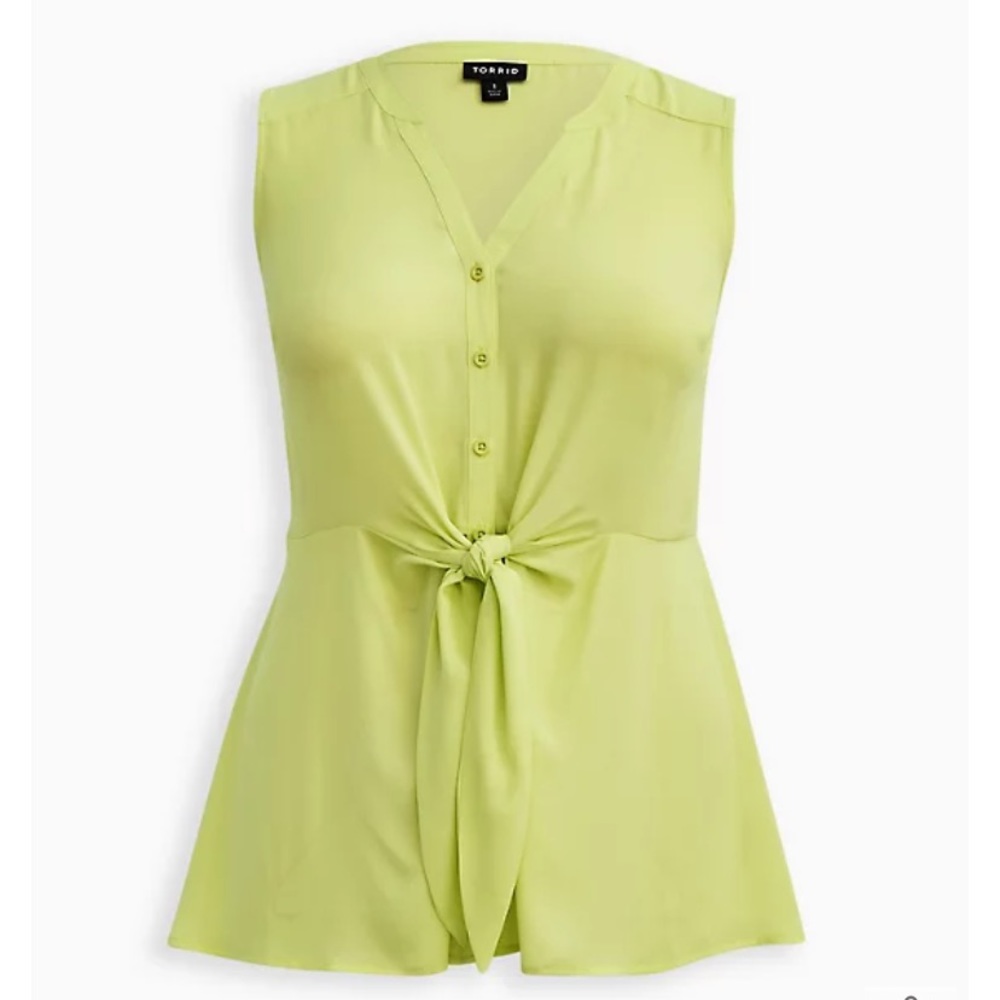 Torrid neon lime peplum blouse